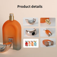 Flacon de parfum en verre givré avec logo personnalisé, 100 ml, flacons de luxe avec pompe pulvérisatrice pour huile de parfum, flacon pulvérisateur avec emballage en boîte