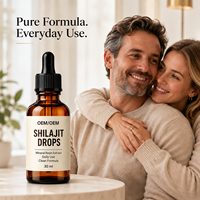 Gouttes de Shilajit à Marque Blanche OEM, Extrait de Résine Minérale Liquide, Complément Alimentaire, Formule Botanique, Vente en Gros Directe, Marque Personnalisée