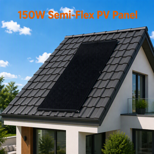 Module de panneau solaire flexible en fibre de verre 12 volts 150W, <span class=keywords><strong>cellule</strong></span> monocristalline de type N à haute efficacité pour la charge de <span class=keywords><strong>batterie</strong></span> 12V de cabine de van - Product Image 6