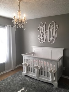 2026 nuevas letras de monograma de madera iniciales para guardería monograma de madera pintado colgante de pared cuna colgante de pared personalizado - Product Image 2