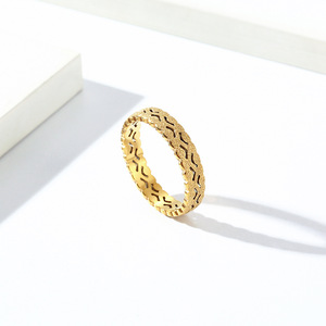 Trendy Korean style popular fashion pearl sand <b>titanium</b> steel <b>ring</b> for women, suitable for everyday commuting and understated lu - Product Image 3