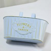 Pot Bunga Gantung Dinding Modern, Pot Tanaman Logam dengan Pengait Ganda yang Dapat Dilepas, Dekorasi Balkon Pagar Luar Ruangan