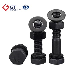 SAE j429 ASTM a449 A354 Hex bu lông 1/4 1/2 5/8 Lớp 5 Lớp 8 Oxit Đen Thép ren Hex vít bu lông với đai ốc máy giặt - Product Image 4