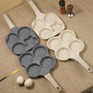 Cartone animato uovo padella ispessita antiaderente per uso domestico quattro fori Mini padella per colazione Maifan <span class=keywords><strong>pietra</strong></span> cucina a induzione - Product Image 1