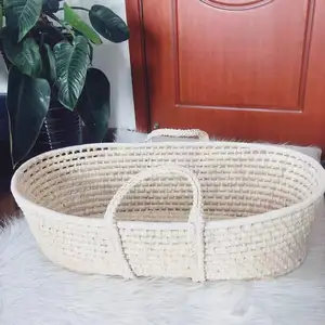 2019 Handmade willow baby sleeping basket Moises para bebe new moses basket handmade