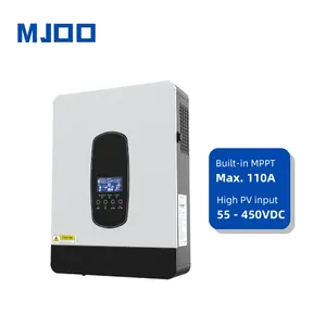 MJOO inverter surya hibrida 2,2 kVA, dengan inverter gelombang sinus murni MPPT DC 24V AC 230VAC untuk sistem tenaga surya rumah