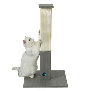 Hoopet Kustom Lucu Dalam Ruangan Kecil Kokoh Kayu Kucing Pohon Pos Goresan dengan Bola - Product Image 1