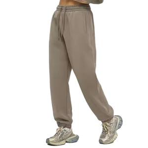 <span class=keywords><strong>Pantaloni</strong></span> Invernali Unisex in Spandex/Cotone, Tinta Unita Kaki, 350g, Foderati in Pile, Casual, Lunghi, con Logo in Vita, Oversize in Spugna per <span class=keywords><strong>Uomo</strong></span> - Product Image 1