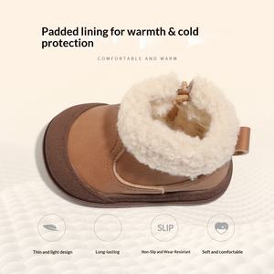 Bottes de neige pour bébé et tout-petit, doublure en fourrure de velours, antidérapantes, semelle souple et épaisse, chaudes pour l'hiver - Product Image 4