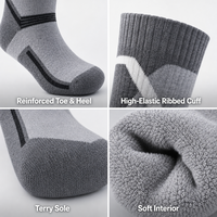Chaussettes de ski personnalisées avec logo, en mélange de laine thermique, hauteur genou, rembourrées, douces, anti-humidité, pour jeunes, hommes, femmes, sports d'hiver