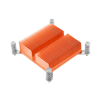 Dissipateur thermique 2U Server CPU Cooler Intel LGA 115X 1356 2011 1200 Ventilateur de soufflage supérieur Double roulements à billes 4pinPWM TDP100W