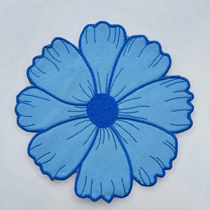 Flower Pure <b>Linen</b> Cocktail Napkins for Wedding <b>Cloth</b> Pure Cotton <b>Linen</b> Napkins and Placamat Set 100% <b>Linen</b> Embroidered Scalloped - Product Image 5