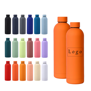 Botella de Agua Deportiva de Acero Inoxidable de Doble Pared con Aislamiento, con Logotipo Personalizado, Pintura de Goma, 350/500/750 ml - Product Image 1