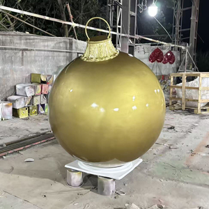 Giant <strong>Outdoor</strong> Fiberglass <strong>Christmas</strong> Ball <strong>Bauble</strong> <strong>Large</strong> Painted Ball Jumbo Ornament for Holiday Celebration Decorations <strong>Christmas</strong> - Product Image 3