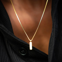 Collier pendentif chaîne maille gourmette en acier inoxydable 316 pour homme, bijoux hip-hop, vente en gros
