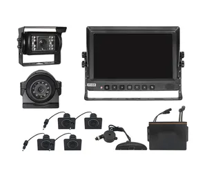 Met 7Inch Hd Monitor En IP69K Waterdichte Camera 4 Probes Caravan Bus Auto Vrachtwagen Reverse Parking Sensor