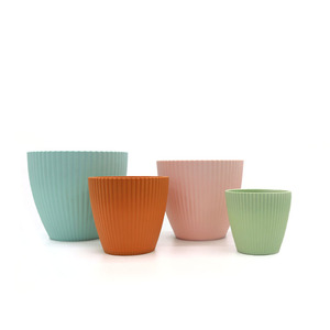 Colorido de flores de plástico olla planta maceta casa Oficina <span class=keywords><strong>Macetas</strong></span> Para Plantas de jardín Bonsai Bloempot - Product Image 1