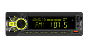 Reproductor MP3 para Auto de Un Solo DIN, con USB, Tarjeta TF, Entrada Auxiliar, Sistema de Audio para Tablero con Radio, Bluetooth y Sensor de Estacionamiento - Product Image 1