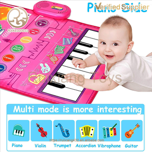 <span class=keywords><strong>Tapis</strong></span> <span class=keywords><strong>musical</strong></span> 3-en-1 pour les tout-petits, jeu éducatif de piano et de batterie avec 2 bâtons, couverture de jeu tactile pour bébés - Product Image 5