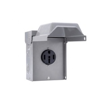 HVACSTAR HDS1-003 14-50R CUL Boîtier de déconnexion extérieur en acier durable et étanche pour climatiseur, interrupteurs 1 phase 3 phases 125/250VAC 50A 50/60Hz