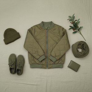 Veste bomber matelassée pour tout-petits, pratique, élégante et tendance, avec fermeture éclair, pour les journées froides d'hiver - Product Image 2