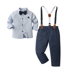 <span class=keywords><strong>Traje</strong></span> Formal de Caballero para Niño Estilo Occidental <span class=keywords><strong>con</strong></span> Camiseta <span class=keywords><strong>Blanca</strong></span> de Manga Larga + Pantalones <span class=keywords><strong>con</strong></span> Tirantes + Pajarita, Ropa para Niño 5A - Product Image 5