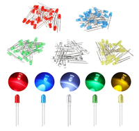 Jingxinchen Ultra Luminosité Ronde Lentille Claire Blanc Vert Bleu Rouge Jaune Haute Lumineux 5mm Led Diode À Travers Le Trou Paquet