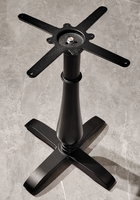 Pied de table contemporain en fer décoratif, forme tulipe, pied croisé, jambe courbée, pour restaurant et hôtel, durable