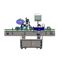 Appareil d'application d'étiquettes autocollantes pour bouteilles et bocaux cylindriques verticaux, machine d'étiquetage automatique à écran tactile haute précision