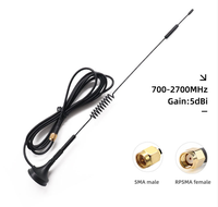 Antenne magnétique 5dBi à gain élevé, antenne LORA 5dBi 868 MHz 915 MHz 4G avec support de base pour connecteur mâle, communication 700-2700 MHz
