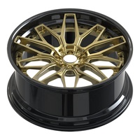 Jantes de course forgées Mforged 19 20 21 22 pouces, 5x112, 2 pièces, jantes personnalisées en alliage 6061-T6, finition or brossé, M3