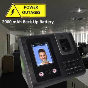 WiFi Cloud 2000mAh Battery Face Time Attendance Machine System <strong>Fingerprint</strong> Employee Electronic Time <strong>Clock</strong> Management System - Product Image 5