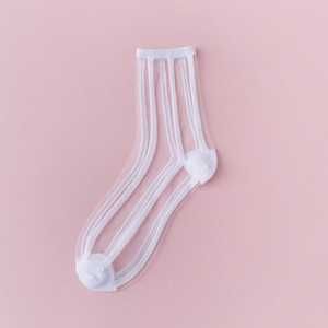 Nueva Colección de Verano: Calcetines de Mujer <span class=keywords><strong>Cass</strong></span>, Ligeros, Transparentes, a Rayas, Hasta la Rodilla, Modernos, Estilo Influencer - Product Image 4
