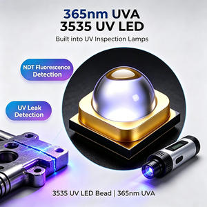 หลอดไฟ LED UV กำลังสูง 3535 365 นาโนเมตร 5 วัตต์ พร้อมเลนส์โดมเซรามิก สำหรับการตรวจสอบข้อบกพร่องแบบ NDT การทดสอบการรั่วไหล การบ่มด้วยแสง UV ความแม่นยำสูง และการตรวจสอบทางนิติวิทยาศาสตร์ - Product Image 3