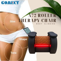 Gomecy A72 Chaise de massage professionnelle à rouleaux pour le remodelage corporel avec rouleaux en bois de hêtre massif pour les spas et les salons de beauté