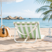 Chaise de plage Oxford pliable et portable pour l'extérieur, avec dossier réglable, antidérapante, résistante à l'humidité, design métallique moderne