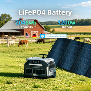 German Spot Off-grid Solar System Smart Energy Storage 2048wh 3200 watt Solar <b>generator</b> power station portable <b>camping</b> <b>generator</b> - Product Image 1