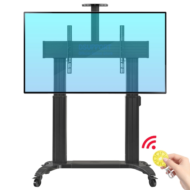 NORTHBAYOU TW100 Heavy Duty Motorized Lift Screen Stand TV Mount Cart for 75-110 Inch Flat Panel LED LCD TV Supports 136kgs