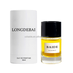 Flacon de parfum en verre de luxe personnalisé, transparent, rond, avec pompe à pression, 50 ml, 100 ml, avec boîte - Product Image 2