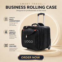 Valise à roulettes pour homme et femme en tissu Oxford, sac de voyage d'affaires avec poignée, boîte à bagages pour ordinateur portable 18 pouces
