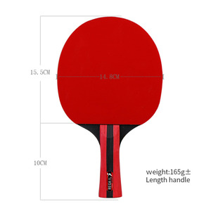 Excellent ensemble de raquettes de tennis de table noires 7 plis avec caoutchouc à picots et <span class=keywords><strong>housse</strong></span> de protection, incluant 3 balles, pour l'entraînement, fabriqué en usine - Product Image 4