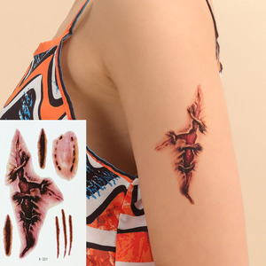 Vente en gros d'autocollants de <span class=keywords><strong>tatouage</strong></span> pour plaies d'Halloween, maquillage imperméable pour les mains, faux <span class=keywords><strong>tatouage</strong></span> temporaire imperméable à l'eau - Product Image 2