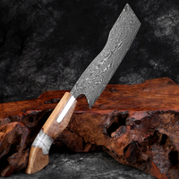 Couteau japonais Nakiri en acier damassé tranchant coupe-viande et légumes chinois poignée ergonomique antidérapante outils de cuisine