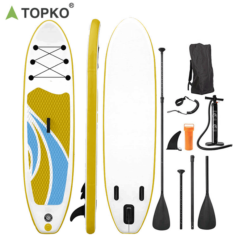 TOPKO мягкая верхняя эпоксидная рыболовная надувная доска, лучшие надувные весла, подставка для sup up paddleboard, подставка для весла