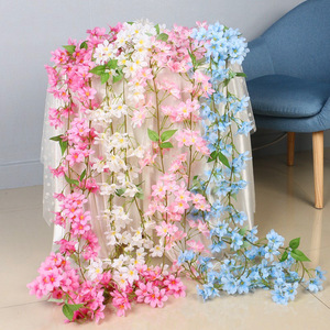 Fei Shuo Guirlandes artificielles de forsythia en maille, pétales suspendus pour plafond, décorations de mariage, bouquet de jasmin d'hiver, fleur en soie - Product Image 3