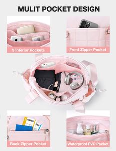 Sac de sport matelassé pour femme avec plusieurs poches, résistant à l'eau, léger, idéal pour les voyages et les trajets quotidiens - Product Image 3
