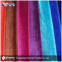 Tissu en velours extensible 4 directions 100 % polyester couleur unie personnalisé pour canapé – Vente en gros