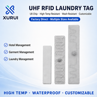 Étiquette RFID UHF pour blanchisserie, puce U8, lavable, résistante aux hautes températures, réutilisable, étiquette textile RFID pour linge d'hôtel et vêtements