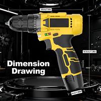 Ensemble de perceuse sans fil 12V, tournevis électrique, outils électriques à vitesse variable, accessoires, perçage maximal 25mm, batterie