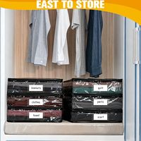 Sacs de rangement en plastique avec fermeture éclair, lot de 8, sacs de rangement transparents en vinyle avec fermeture éclair pour vêtements, couettes, couvertures, draps, literie